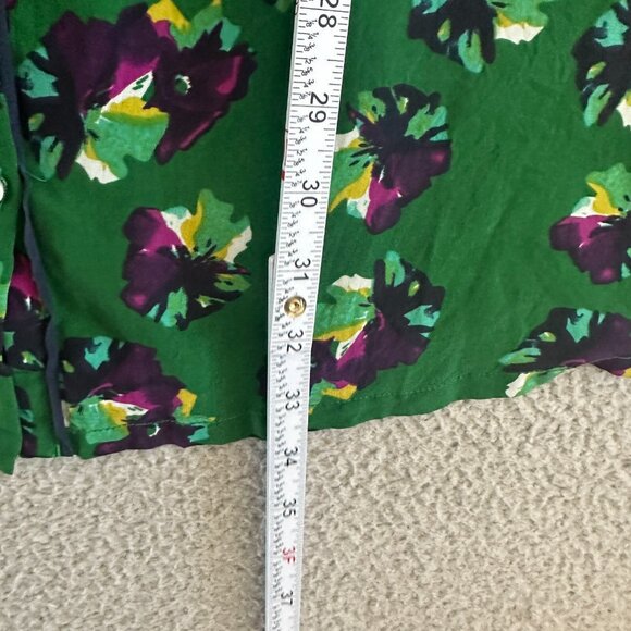 GREYLIN Silk Dress Floral Button Front Lined - Picture 14 of 16